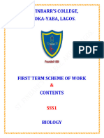 SENIOR SECONDARY SCHOOL1 BIOLOGY First Term Curriculum Note, 2023-2024