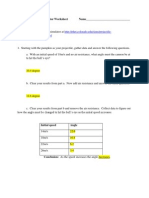 Projectile Motion Simulator Worksheet