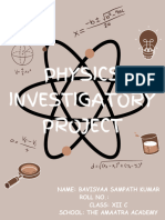 Physics Investigatory Project