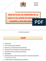 Mise en Place D'un Centre de Gestion Des Plaintes