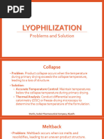 Lyophilisation - Problems and Solutions