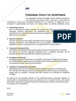 Official Withdrawal Policy of Acontrade