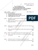 Be - Electrical Engineering - Semester 5 - 2022 - October - Industrial and Technology Management I TM Pattern 2019