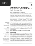 MSH3 Homology and Potential Recombination Link To SARS-CoV-2 Furin Cleavage Site