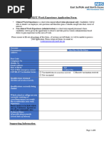 ESNEFT Work Experience Application Form