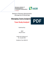 Case Study Analysis - A037