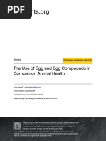 The Use of Egg and Egg Compounds in Companion Anim