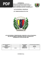 Acta de Entrega y Recepción Sala Situacional