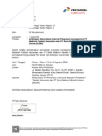 Memorandum - 648 - Undangan Rekonsiliasi Internal Pelayanan Consignment PT Madhani Talatah Nusantara Dan PT Bumi Makmur Mandiri Utama (BUMA)