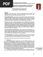 The Effect of Village Fund On Inequality and Inclusive Growth in Indonesia - A District Level Case Study