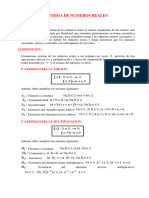 Matematica I - Sistema de Numeros Reales - Teoria