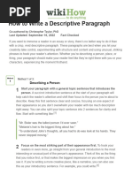 4 Ways To Write A Descriptive Paragraph Wikihow