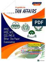 Pak Affairs For One Paper MCQ Content Pages