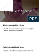 Earth Sci Properties of Minerals