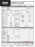 CS Form No. 212 Personal Data Sheet-Pondang