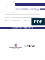 Avaliação Diagnóstica 1º ANO Português SP