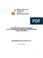 Internal Continuous Assessment ICASS Guidelines Report 191 Programmes 2013