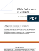 Performance of Contract Part I