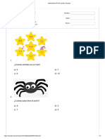 Matemáticas Primer Grado - Quizizz