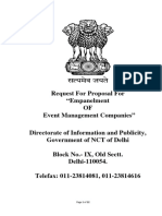 Request For Proposal For Empanelment of Event Management Companies Directorate of Information and Publicity GNCTD