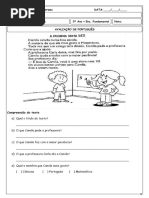 PROVA DE PORTUGUÊS 3 Ano 2 Periodo