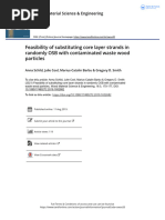 Feasibility of Substituting Core Layer Strands in Randomly OSB With Contaminated Waste Wood Particles