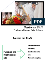 Gestão em UAN: Professora Rossana Brito de Sousa