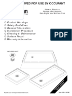 Swan Shower Base Install Guide