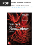 Williams Manual of Hematology, Ninth Edition. 9th Edition. ISBN 125964247X, 978-1259642470