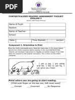 Grade 2 Reading Assessment Tool