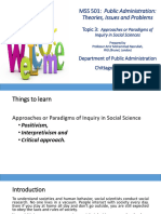 Topic 3 Paradigms of Inquiry in Social Sciences