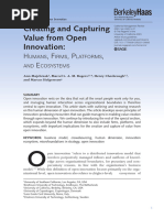 Majchrzak Et Al 2023 Creating and Capturing Value From Open Innovation Humans Firms Platforms and Ecosystems