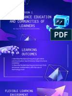 Online Distance Education and Communication of Learners