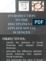 Week 1 Introduction Relationship Between Social Science and Applied Autosaved