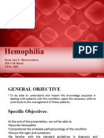 Case Presentation Hemophilia A