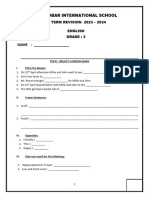 Revision Worksheet - English