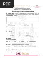 Evaluación Del Aparato Fonoarticulador