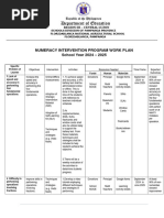 Fnas Numeracy Intervention Program Work Plan 2024-2025