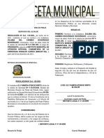 Gaceta Municipal N 610 (3), de Fecha 02-12-2021. Nombramiento Del Presidente de Imacup Barranquitas Zulema Bohorquez