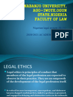 Nigerian Legal System Legal Ethics