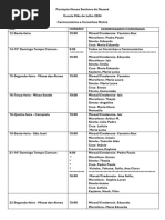 Escala Coroinhas e Cerimoniarios Matriz