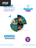 Aakash Model Test Papers Solutions Half 22 23 XI Mathematics