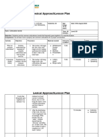 Lesson Plan Lexical Approach