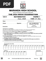 Maths Mock Paper 1