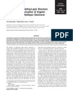 Self-Aligned, Insulating-Layer Structure For Integrated Fabrication of Organic Self-Assembled Multilayer Electronic Devices