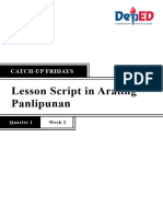 Lesson Script in Araling Panlipunan: Catch-Up Fridays