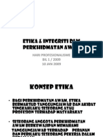 Etika Dan Integriti Dalam Perkhidmatan Awam