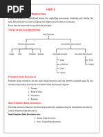 Data Structures Unit - I Notes