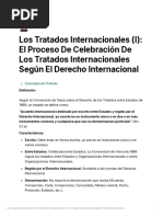 Los Tratados Internacionales (I) El Proceso de Cel