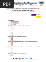 Corrigé Sujet 17 de Preparation Aux Concours Directs Session 2024